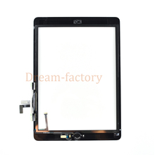 100pcs DHL New 2017 Touch Screen Digitizer For iPad 5th A1822 A1823 Outer Panel Front Glass includes home button Adhesive 2024 - buy cheap