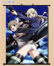 Japanse Decorative Picture Anime STRIKE WITCHES Miyafuji Yoshika & Sakamoto Mio & Erica Hartmann Home Decor Wall Scroll Poster 2024 - buy cheap