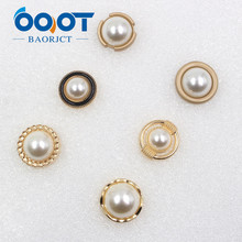 Accesorio para el pelo hecho a mano OOOT BAORJCT A-19512-477,10 unidades/lote 22/20mm, botón de Metal de perla de imitación de alta calidad, accesorios para ropa, materiales DIY 2024 - compra barato