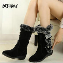 New Hot Women Boots Autumn Flock Winter Ladies Fashion Snow Boots Shoes Thigh High Suede Mid-Calf Boots Drop Shipping 2024 - buy cheap