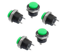 10pcs x Momentary SPST NC Green Round Cap Push Button Switch AC 6A/125V 3A/250V 2024 - buy cheap