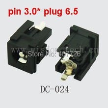 Free shipping 10/pcs DC connector tablet female DC power jack 24V  5A pin3.0*plug6.5 for laptop notebook 2024 - buy cheap
