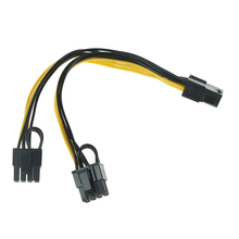 1pc 8Pin(6Pin+2Pin) Splitter Cable Power Connector 30cm Cable GPU PCI-E 8Pin to Double PCI-E PCI Express 2024 - buy cheap