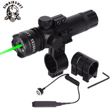 Nova montagem a laser tático verde red dot mira laser rifle caça escopo 20mm airsoftsport ferroviário & barril interruptor de pressão montagem 2024 - compre barato