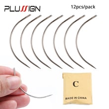 Corrosion Resistant C Type Curved Needles Hand Sewing Needles Hair Sewing Tools Weave Needles For Wig Making Crafts12Pcs/Lot 2024 - buy cheap