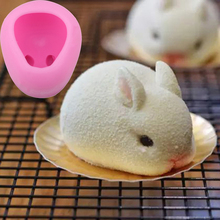Nuevo 3D de dibujos animados conejo de pascua moldes de silicona conejo Mousse caramelo helado molde para fondant de chocolate pastel decoración herramienta 2024 - compra barato