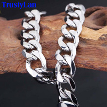 TrustyLan Solid Stainless Steel Chain Bracelets For Men And Women Unisex Bracelet Bangles Fashion Jewelry Accessories Armband 2024 - купить недорого