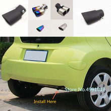 Car stainless steel cover muffler exterior end pipe dedicate exhaust tip tail outlet ornament For BYD F0 2008 2009 2010 2011 2024 - buy cheap