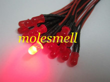 1000pcs 5mm 12v diffused Red 12V DC red lens 20cm Pre-Wired LED Light DIY free shipping 2024 - buy cheap