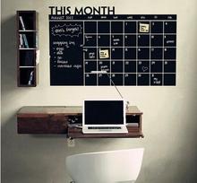 DIY Month Calendar Blackboard Wall Sticker Waterproof Removable Wallpaper for Record 2024 - buy cheap