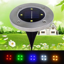 New 4LED Solar Lawn Light Outdoor Ground Lights Grass Lights Buried Lights Garden Decoration 5 Colors Optional 2024 - buy cheap