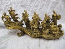 Elaborate Chinese classical brass Eight Fairies Immortals crossing the sea statue sculpture 2024 - buy cheap