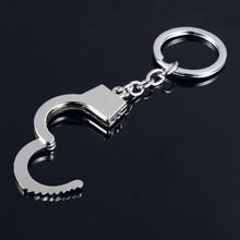 10 pieces/lot Creative Jewelry Police Handcuff Keychain Alloy Car Key Keyring&Key Chains trinket chaveiro for men Gifts 2024 - buy cheap