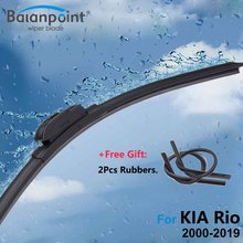 2 шт стеклоочистителей для KIA Rio 2000-2019, бесплатный подарок 2 шт мягкие резинки, ISO9001 мягкое резиновое лобовое стекло 2024 - купить недорого