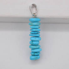Natural Blue Howlite Fashion Pendant Jewelry For Woman Gift S099 2024 - buy cheap