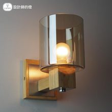 Nordic iDesign Oak Solid Wood Wall Lamp Glass Cover Light DIY Lighting Home Bedroom Bedside Cafe Bar Hall Lamp Store Restaurant 2024 - buy cheap