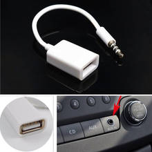 JX-LCLYL Car 3.5mm Male AUX Audio Plug to USB 2.0 Female Converter Adapter Cable New 2024 - buy cheap