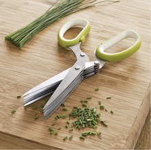 Stainless Steel 5Layers Herb Cutter Multi-blades Shears Kitchen Scissors Cocina Knife Shredded Hot Kitchen Accessories 2024 - buy cheap