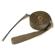 10M Fiberglass Tape Stainless Steel Ties Exhaust Tube Thermal Insulation Collector Tape Fireproof High Temperature Tape 2024 - buy cheap