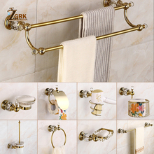ZGRK Classical Solid Brass Bathroom Hardware Set Gold Polished Accessories Wall-Mounted Towel Bar Paper Holder Bathroom Products 2024 - buy cheap