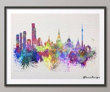 DIY Rikivity Original Moscow skyline canvas painting wall art poster print Pictures Living room Decoration wall hanging gifts 2024 - buy cheap