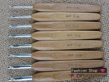 Juego de agujas de tejer para ganchillo, kits de gancho de punto de bambú, herramienta de mano DIY, aguja de artesanía, 10 unids/set por lote, 767152 2024 - compra barato