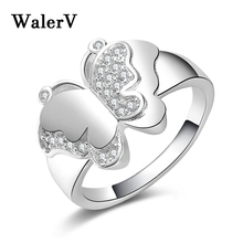 Walerv nova moda charme jóias para mulheres menina personalizado adorável borboleta anéis anel esterlina dedos de noivado presente 2024 - compre barato