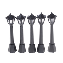 Garden Lamps Street Lamps Model Building Lights 5Pcs Single Head Scale Lampposts Train N Scale Lights Model 2024 - buy cheap