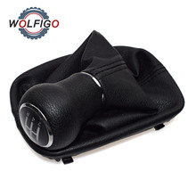 WOLFIGO Car 5-speed Gear Shift Knob Gaitor Boot Black Fit for A6 C5 1998 1999 2000 2001 2024 - buy cheap