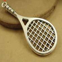 Vintage Bronze Steampunk Mini Tennis Racket Charms Pendant For Jewelry Making Bracelet Necklace Handmade Hip Hop Gift 48X20mm 2024 - buy cheap