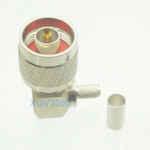 1pce Connector N male plug pin right angle crimp for RG58 RG142 LMR195 RG400 RF COAXIAL 2024 - buy cheap