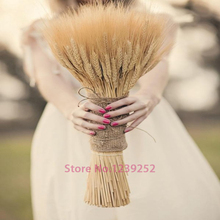 Flores secas naturais 100 unidades, buquê de orelha de trigo para decoração de casamento 2024 - compre barato