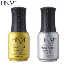 HNM 8ML Top Coat Base Coat Gel Polish Nail Art UV LED Transparent Soak-Off Multi-use Gel Lacquer Long Lasting Gel Varnish Primer 2024 - buy cheap