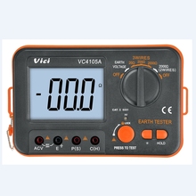 VICI Digital LCD Earth Resistance Tester Ground Resistance Voltage Meter Lightning Rod Measuring Instrument Tools VC4105A 2024 - buy cheap