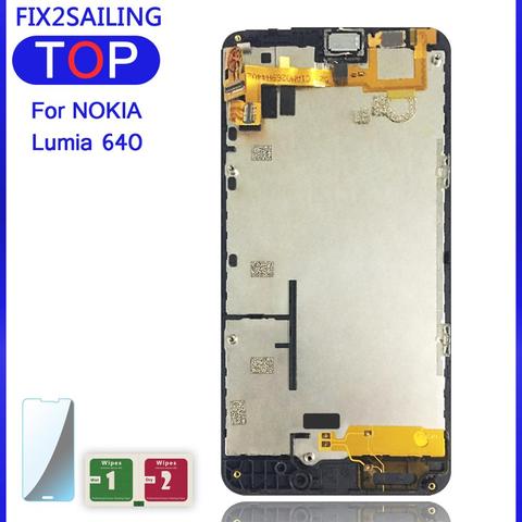 ЖК-дисплей с дигитайзером для Microsoft Nokia Lumia 640 xl 640 xl, сенсорный экран с рамкой для Lumia 640 2022 - купить недорого