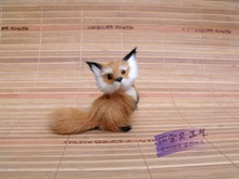 cutesmall simulation fox toy lifelike mini brown lucky fox doll gift 9x4x8cm 2024 - buy cheap