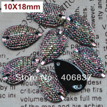 Free Shipping, 100pcs/Lot, 10*18mm Bling-star Metallic Brown sew on resin stones flat back sew on teardrop beads 2024 - buy cheap