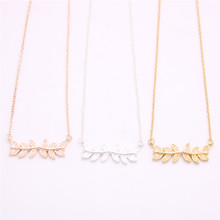 New leaf shape pendant necklace Cinnamon leaf pendant necklace designed for women 2024 - buy cheap