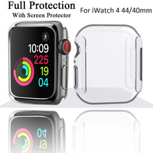 Slim Soft Silicone Case for Apple Watch Series 6 5 4 SE Cover Screen Protector Shell for iWatch 44mm 40mm Cover Watch Band 2024 - buy cheap