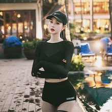 Menina maiô windsurf natação natação terno feminino mais tamanho coréia banho rash guard feminino coreano nova sexy tela preta 2024 - compre barato