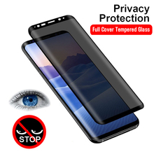 Vidro temperado de privacidade para smartphone, vidro protetor de tela curvo para samsung galaxy s20 s10 s9 s8 plus note 8 9 10 vidro anti-brilho 2024 - compre barato