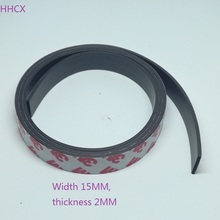 1 Meter Rubber Magnet 15*2 mm Self Adhesive Flexible Magnetic Strip Rubber Magnet Tape Width 15mm Thickness 2mm 15mm x 2mm 15X2 2024 - buy cheap
