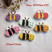 Botones de madera de animales 144 piezas botones de madera de pequeñas abejas coloridas Botón de dibujos animados de animales para decoración de botones de álbum de recortes de mariposas 2024 - compra barato