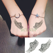 Waterproof Temporary Tattoo Stickers Feather Wings fake Tatto Flash Tatoo Tatouage Hand Back Foot for Girl Women Men 2024 - buy cheap