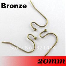Free ship! 2000PCS Antique bronze French Earwire Ball End Earring Hook Wires Jewelry Findings 2024 - buy cheap