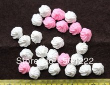 10pcs of  Ice cream Resin Cabochon 13mm /0.5 inch white Ice Cream Flat back Charm DIY Embellishment 2024 - buy cheap