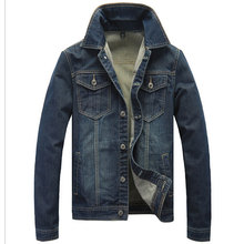 2017 Men Denim Jacket Casual Slim Jean Jacket Coat Outdoors Fashion Autumn Long Sleeve Jacket Masculino Outwear Plus Size M-3XL 2024 - buy cheap