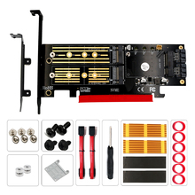 BTBcoin Add On Card M.2 NVME NGFF mSATA Riser PCIE to M2 адаптер с золотым M.2 радиатор SSD охлаждающий PCI Express X4/X8/X16 Raiser 2024 - купить недорого