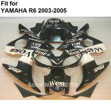 Kit de carenado de motocicleta para Yamaha, piezas de trabajo de carrocería, juego de carenados YZFR6 03 04 05 BC13, color blanco y negro, 2003, 2004, 2005 2024 - compra barato