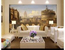 Papel tapiz de pared 3d personalizado, papel tapiz de ángeles romanos de estilo europeo, pintura de pared de Castillo, papeles de pared de fondo para sala de estar 2024 - compra barato